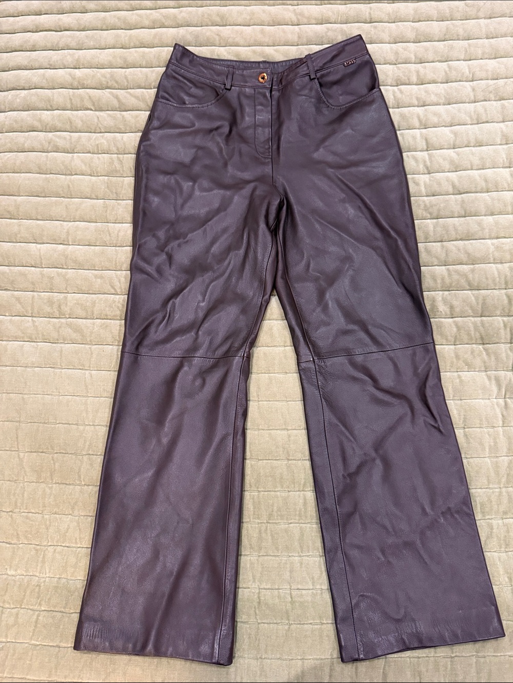 St. John sport Women's Leather Trousers - Straight Fit